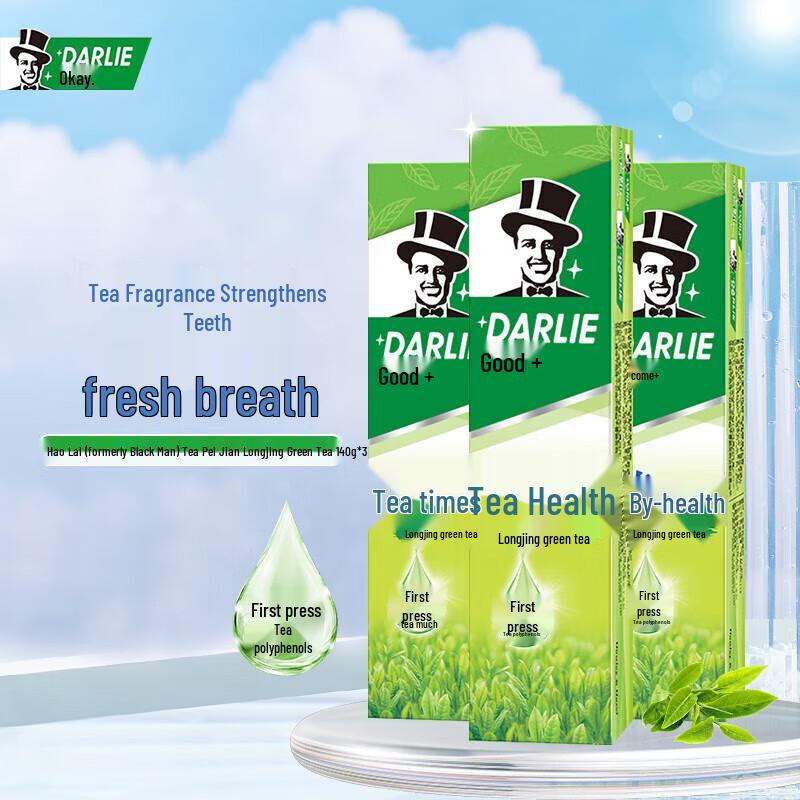 Darlie Chabei Health Longjing Green Tea Toothpaste 3-Pack (420g)