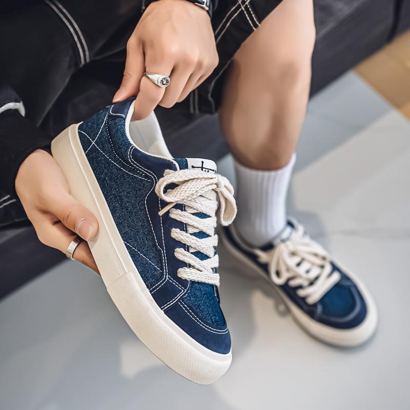 Fashion Brand Men Casual Shoes Street Designer Skateboarding Shoes 2025New Spring Breathable Board Shoes for Men Lace Up Sneaker