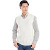 Men's Loose Fit Wool Crew Neck Sweater Vest - Sleeveless Pullover for Spring & Autumn