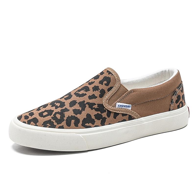Leopardenmuster Slip-on Canvas-Schuhe im koreanischen Stil für Damen - Sommer 2026 Mode