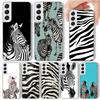 Zebra Stripe Black White Phone Case For Samsung Galaxy S25 S24 S23 Ultra S22 Plus S21 S20 FE S10 + S25Ultra S24U Soft Cover Shel