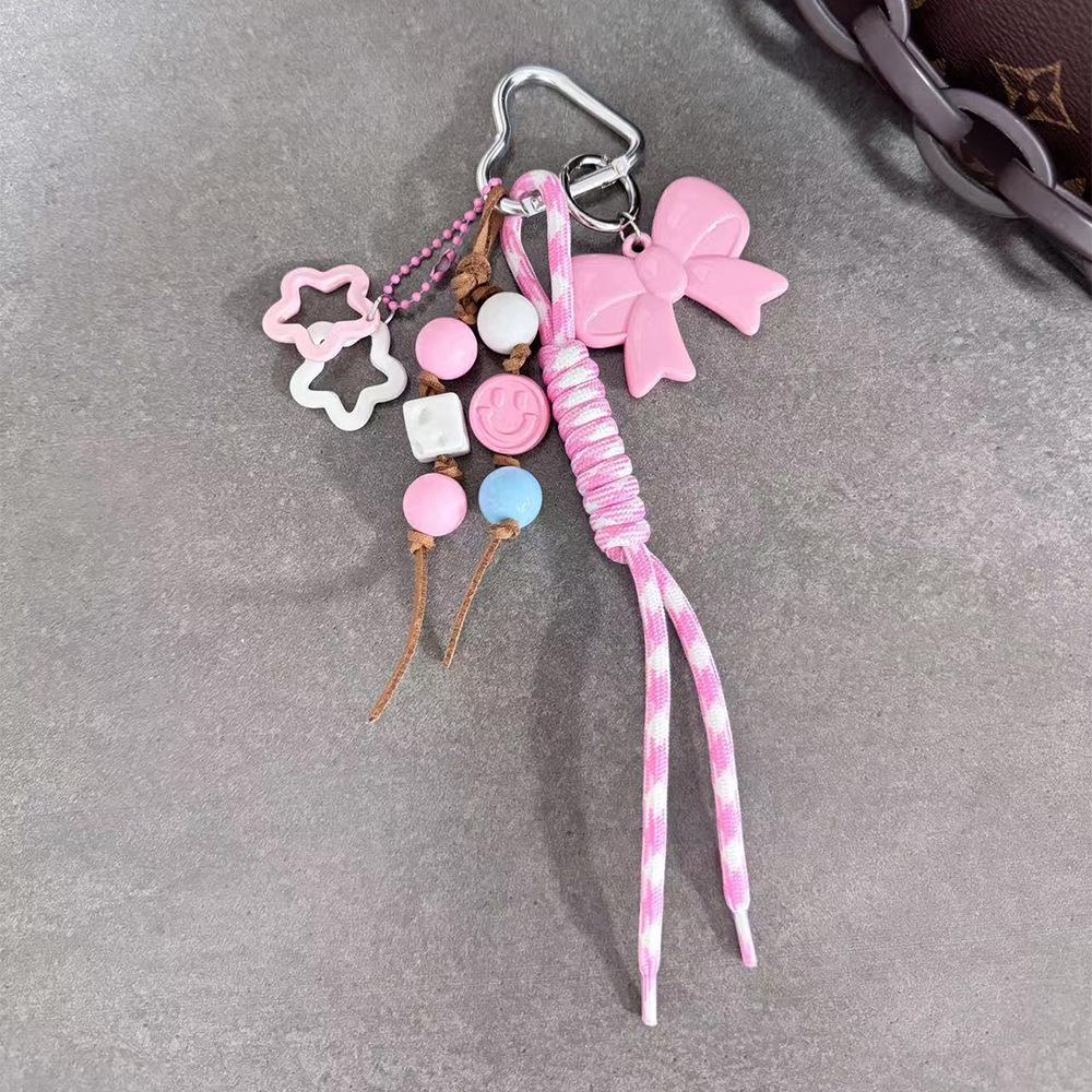 Creative Miu Bag Charm: Woven Nylon Rope Keychain & Bracelet