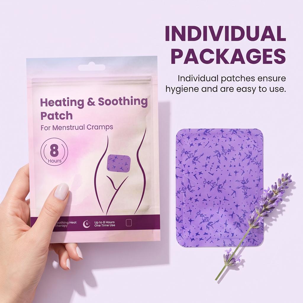 Menstrual Cramp Patch for Abdomen Gentle Warming Comfort Body Heat Therapy Portable Women Care