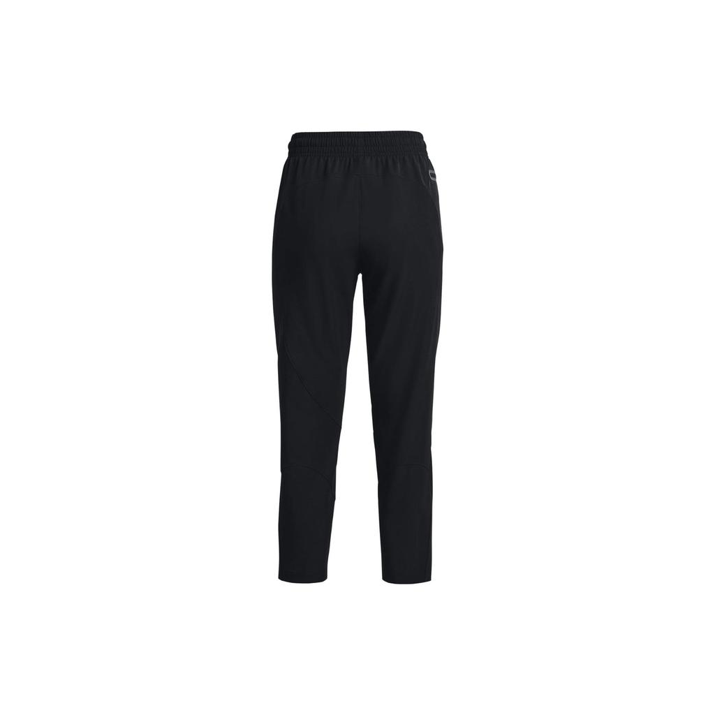 Under Armour Solid Color Elastic Waist 9-Point Casual Pants Women bottoms Black 1376922-001
