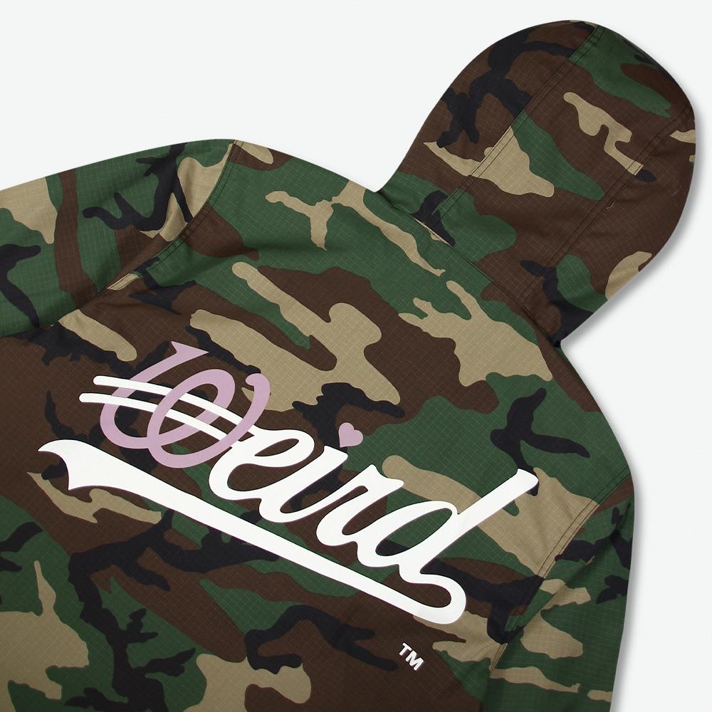 Weirdworld Camouflage Wave Logo Zip-Up Hoodie Woodland Camo