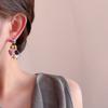 Bohemian Women Earrings Bold Statement Two Tone Spotted Natural Stone Wood Beaded Geometric Dangle Party Fashion Jewelry