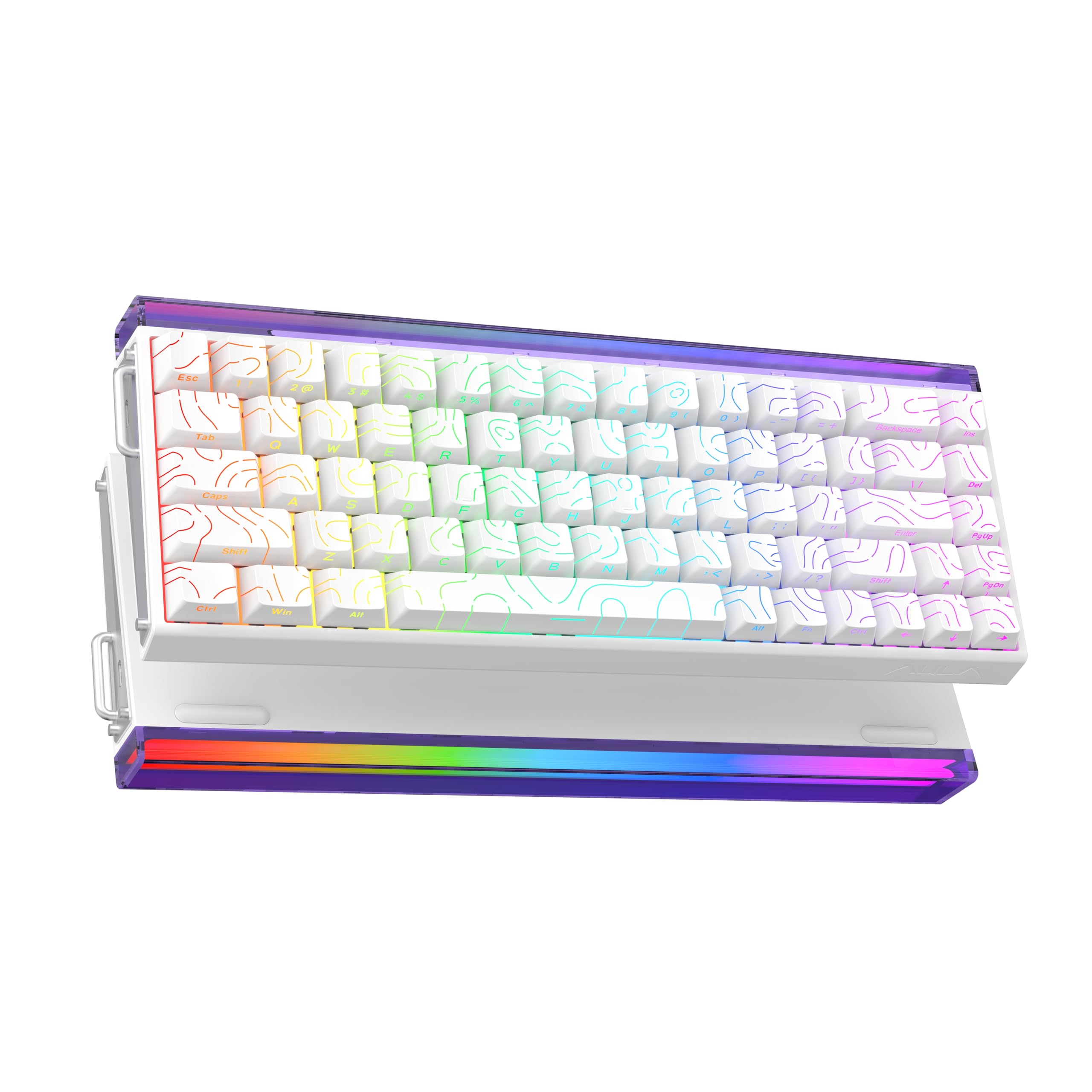 

MechLands Aula Hero68 HE Wired Magnetic Gaming Keyboard with Rapid Hole Effect Adjustable 8kHz RGB Lightbox Backlight Switches, 0.01mm Actuation,
