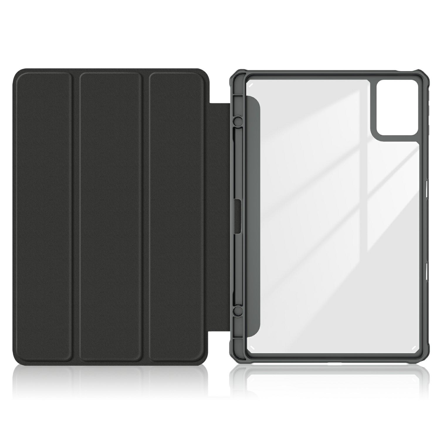 

For Lenovo Tab K11 Plus TB230XC Case Auto Sleep/Wake PU Leather Flip Tablet Cover Triple-Fold Stand Grey