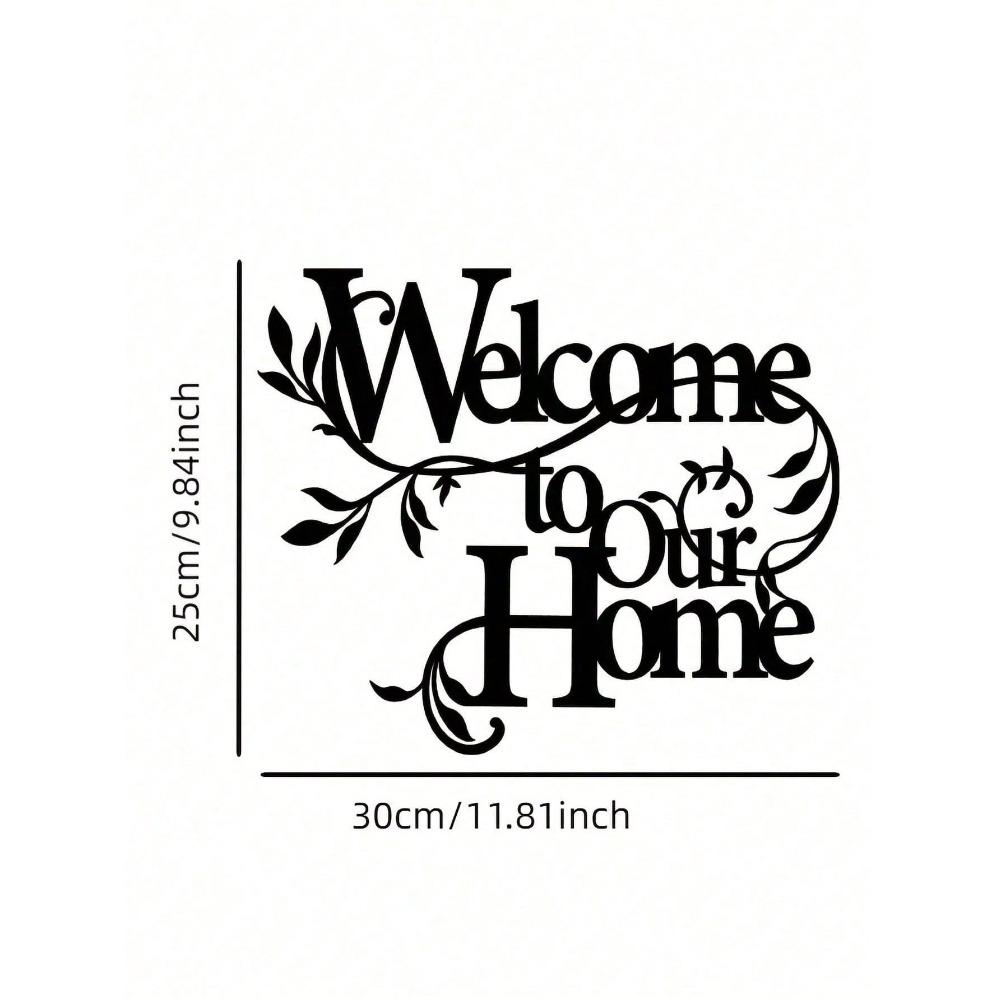 Retro Metal Welcome Sign for Home Wall Decor Christmas Ornament Farmhouse Hanging Plaque Front Door Porch Garden Entryway Party Decoration Gift