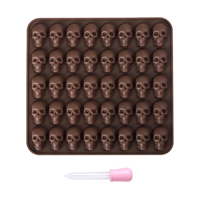 

FAIS DU Halloween Skull Fudge Chocolate Cake Mold Силиконовая форма для шоколада, форма для выпечки печенья, торта, инструментов для украшения торта