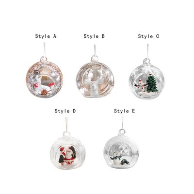 Christmas Hanging Pendant, Ball Decoration, Christmas Clear Glass Ball for New