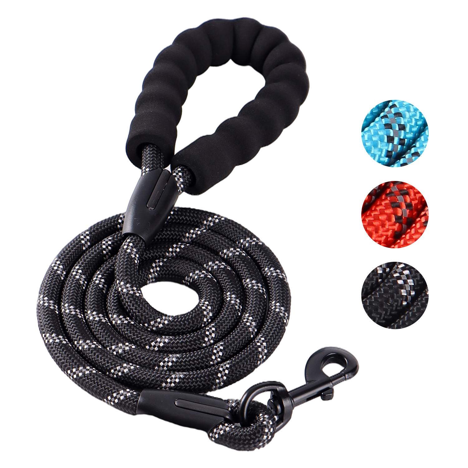 Hot Selling Heavy Duty Nylon Braided Color Luxury Dog Rope Durable 5ft Dog Leash Large Pet Rope Heavy Duty Reflective (Blue,120cm*1.2cm) синий