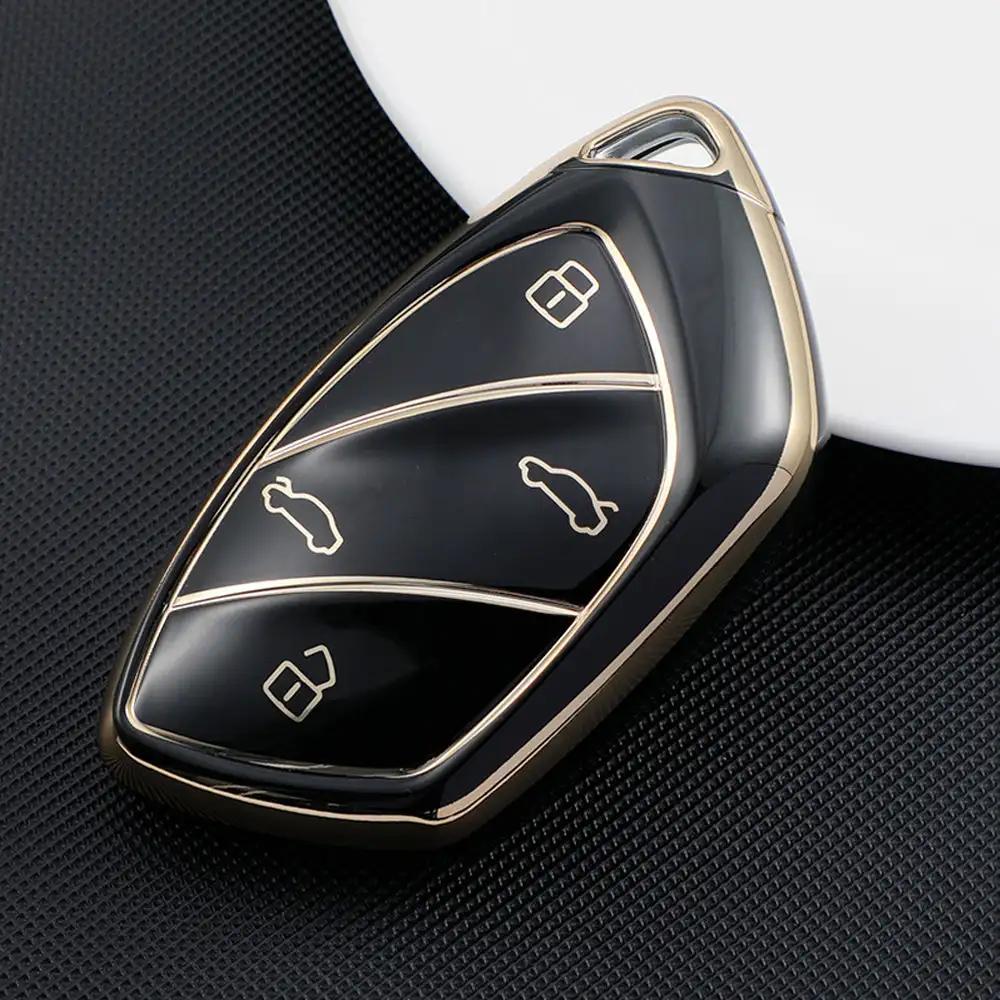 TPU Car 4 Buttons Key Case Mīksts tālvadības pults aizsargvāciņš Auto piederumi Roewe Ei5 MARVELX Marvelr MG ZS EV HS EHS ZX GT