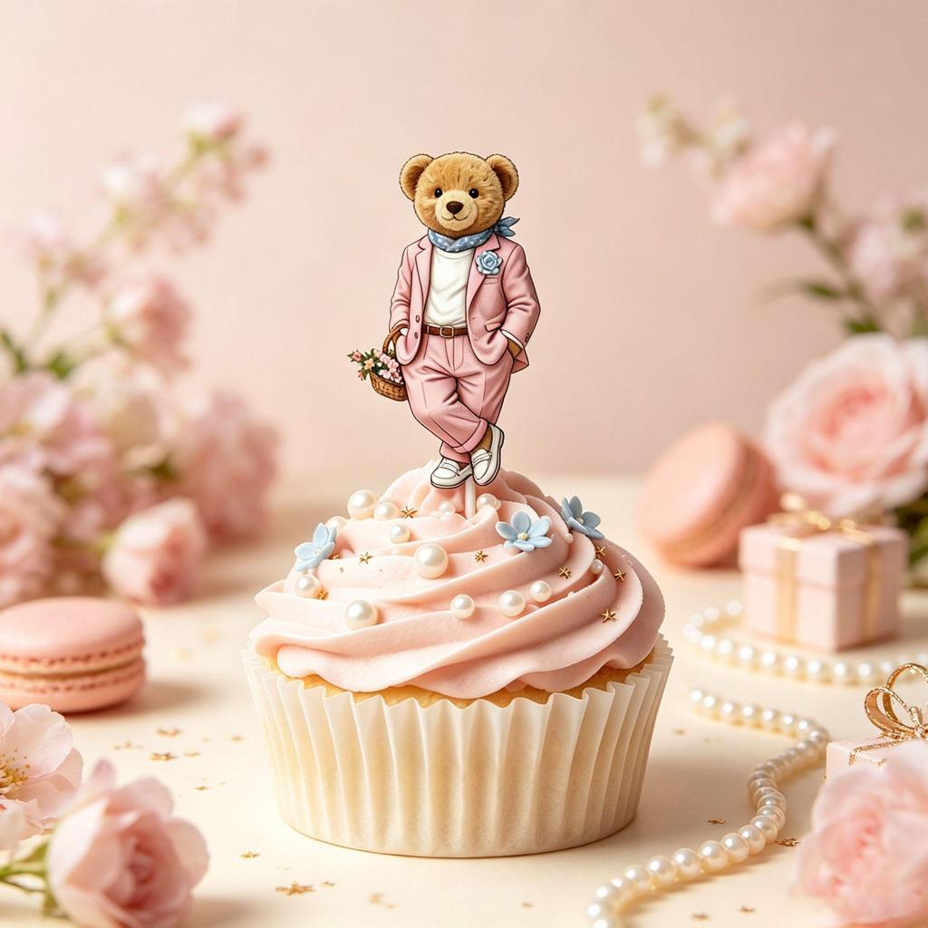 In-Stock Teddy Bear Toothpick Cake Decor Set for Kids' Parties