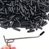 30pcs Contemporary Plastic Pegboard Hooks Protector with Wall Mount, Easy Install, Round Rubber End Caps Rack Cover 17mm Long - Black