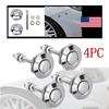 Silver Push Button Quick Release Hood Bonnet P Lock Clip Bumper Latch Kit 4X