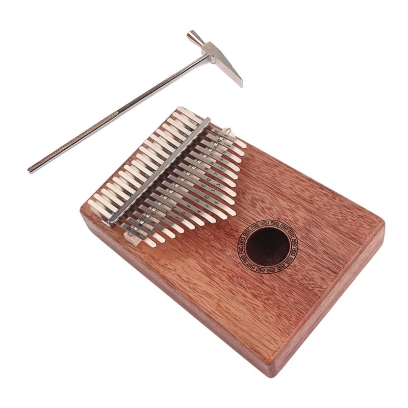Kalimba 17 Keys Thumb Piano with Study Instruction & Tune Hammer Wood Finger Piano for Kids Adult Beginners Professional