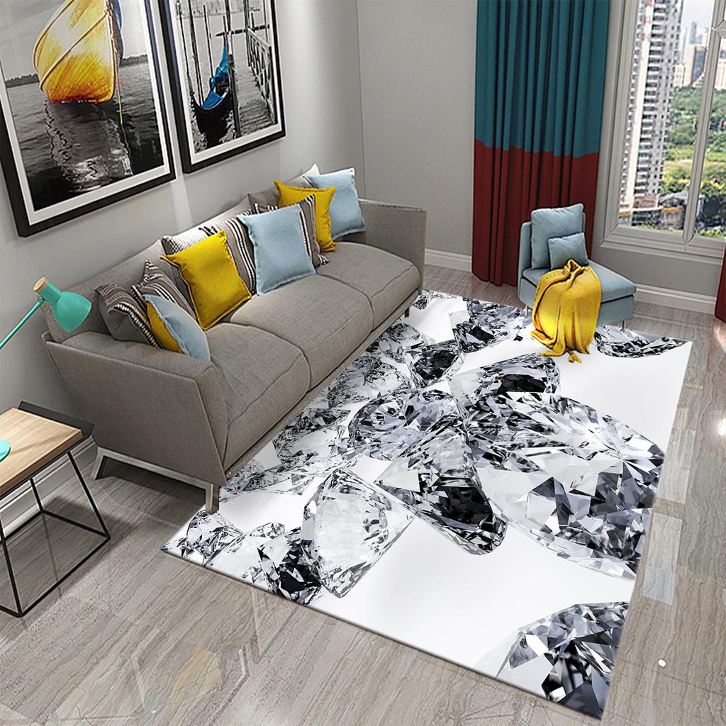 Living room balcony bedroom floor mat soft children's room rug casual rug bathroom non-slip rug sparkling diamond rug