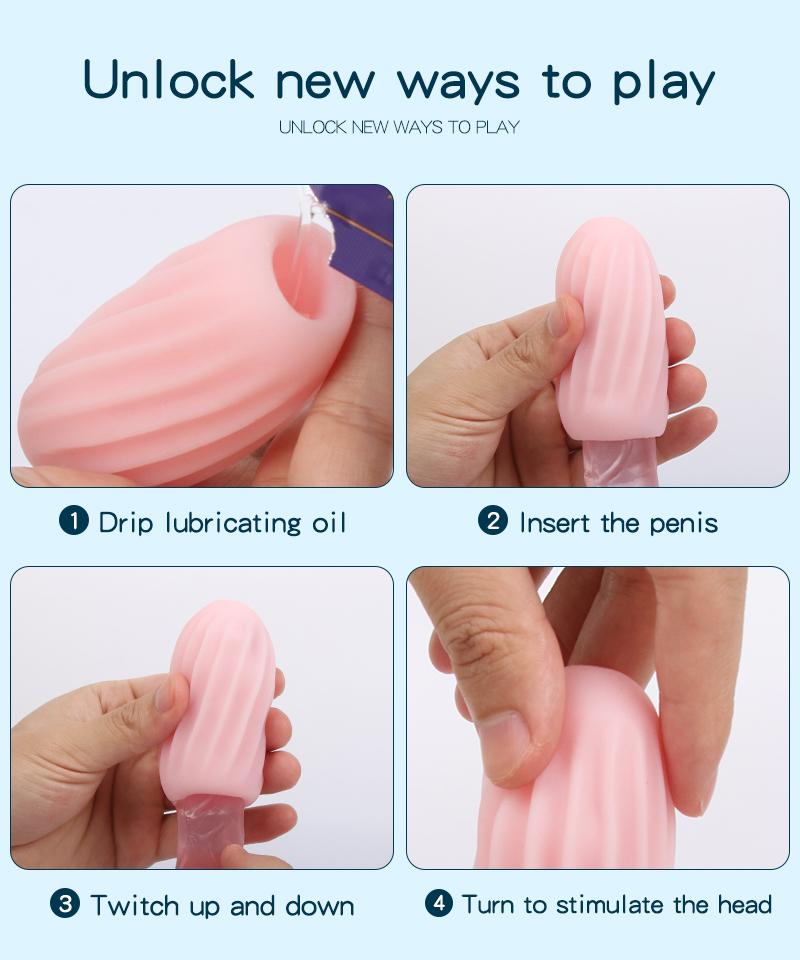 Male Masturbator Cup Realistic Vagina Anal Soft Tight Pussy Erotic Adult Sex Toy For Men Portable Pocket Glans Masturbation Eggs