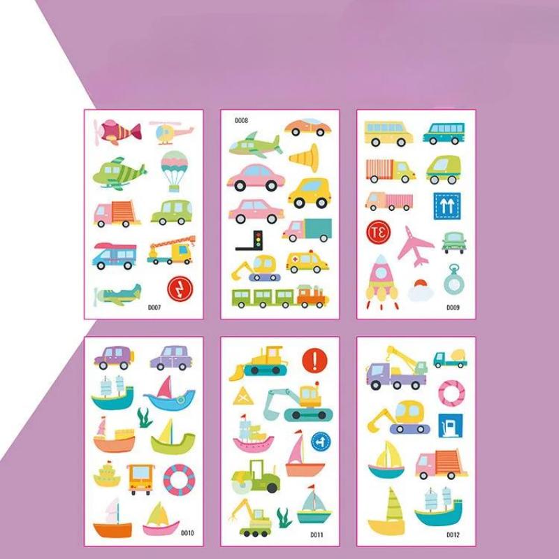 

6 шт./набор Детские временные татуировки на космическую тематику, Дизайн фантастических планет, Веселые наклейки для вечеринки в детском саду