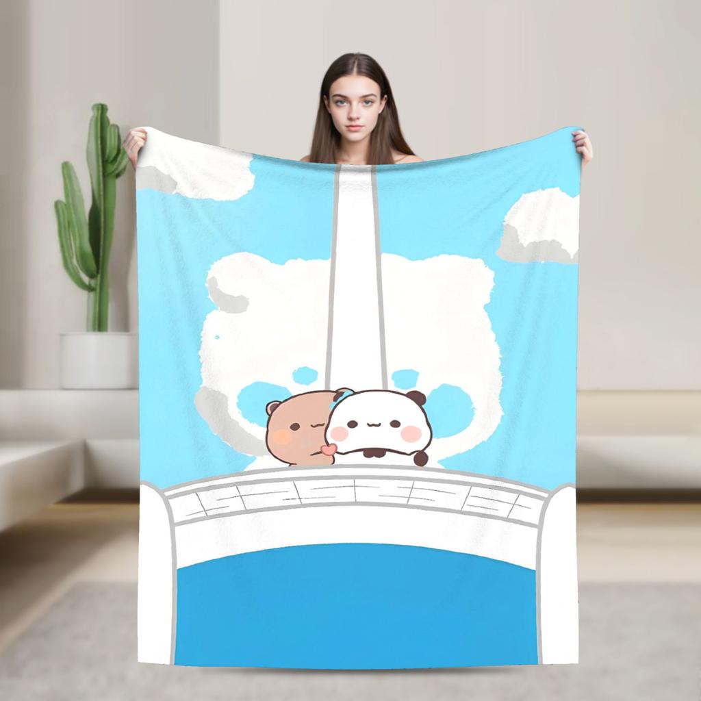 Bubu Dudu Flannel Blanket Winter  Warm Soft Throw Blanket for Kids Adult Couch Chair Funny Bedspread Sofa Bed Cover