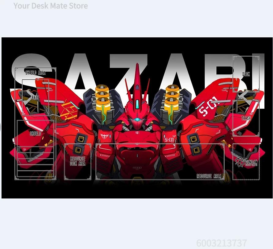 Pink Purple Glitter Unicorn Gundam Gundam Card Game Playmat Nonslip Waterproof Desk Mat