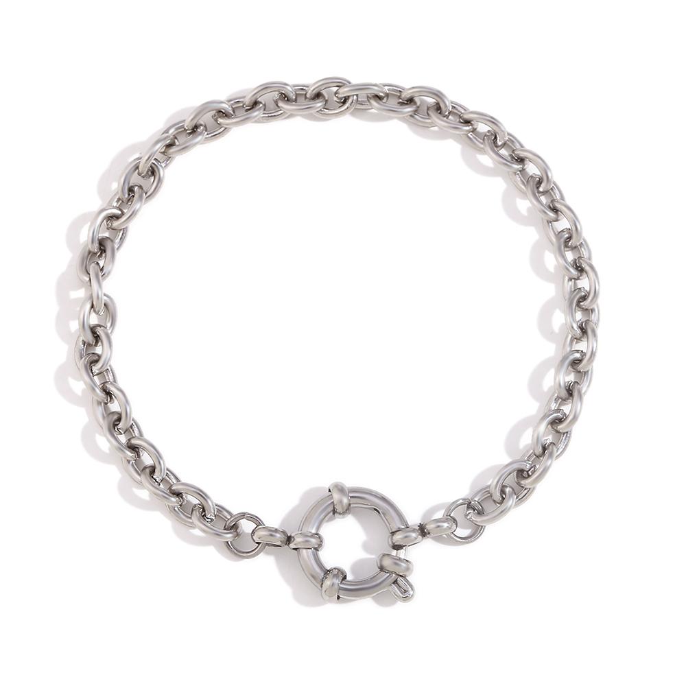MamacitaSlay Classic Paper Clip Chain Blade Chain O Chain NK Chain Women's Hand Bracelets Trendy Women's Stainless Steel Jewelry