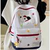 Schoolbag Backpack, INS Cartoon American Puppy Backpack, Cute Star Backpack, Spring/summer Lightweight Large-capacity Backpack