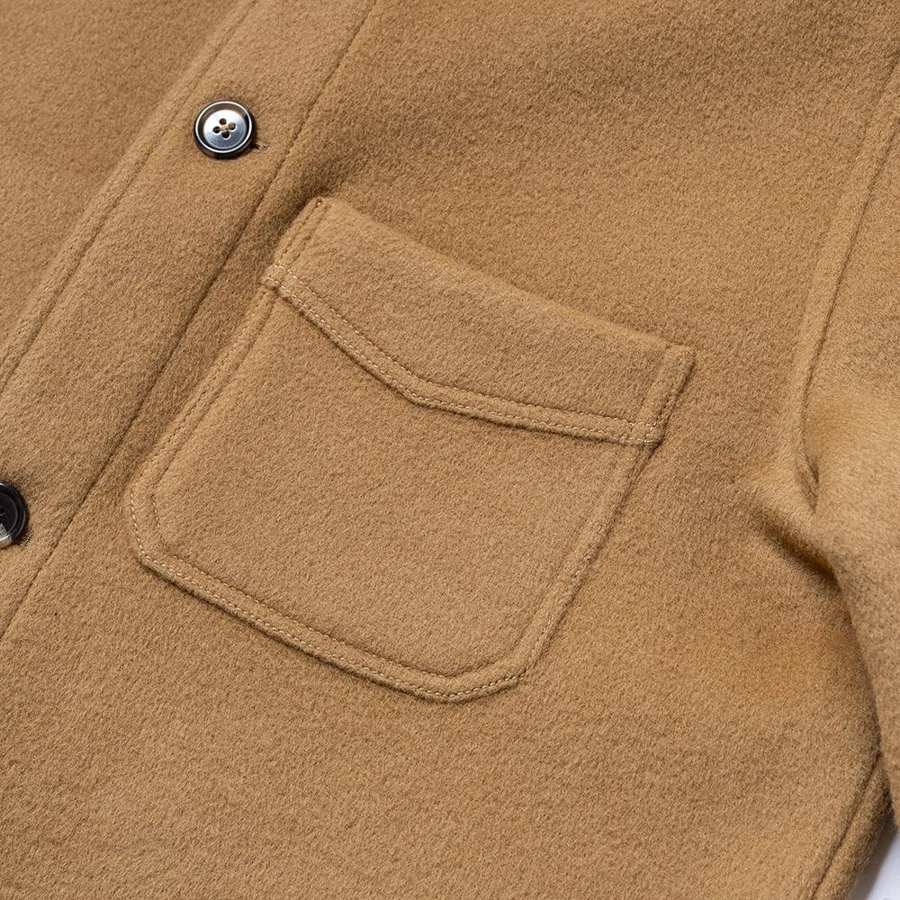 Edwardmax French Work Jacket 100% Merino Wool Beige