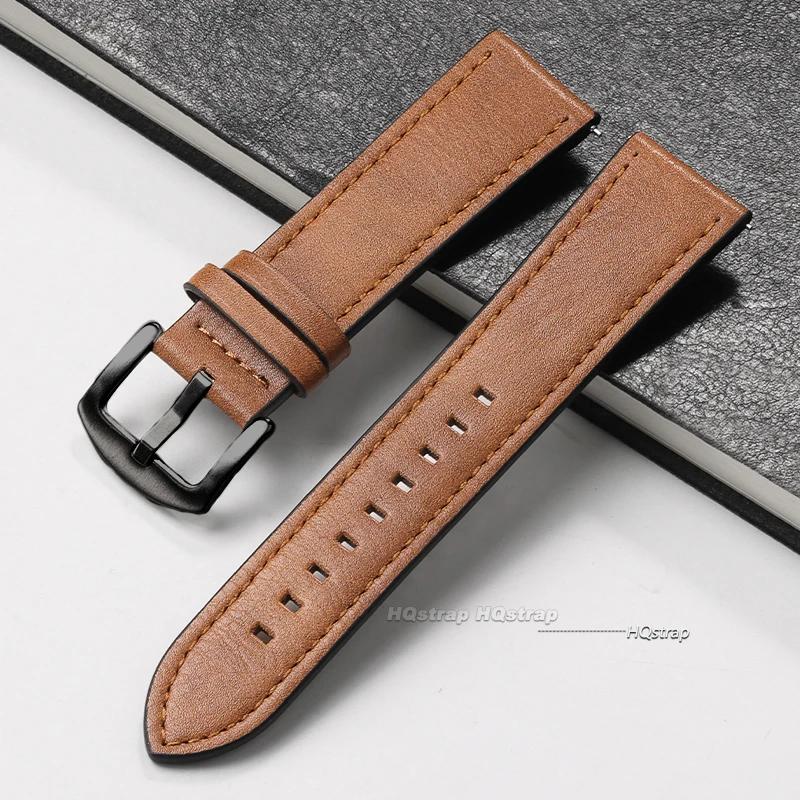 20mm 22mm Vintage Retro Calfskin Leather Watch Band Quick Release Straps Men Women Bracelets Belt Universal Watch Accessories
