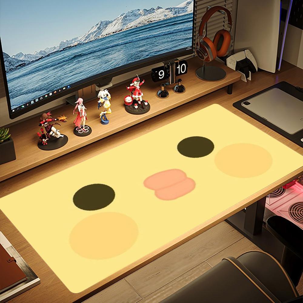 XXL Cute Cow Print Mousepad Cartoon Cow Face Pattern Deskmat Non-Slip Rubber Gaming PC Keyboard Desk Mats Gamer Large Mouse Mats