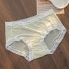 Female Summer Ultra Thin Ice Silk Naked Breathable Antibacterial Cotton Crotch Waist Non Trace Quick Dry Briefs