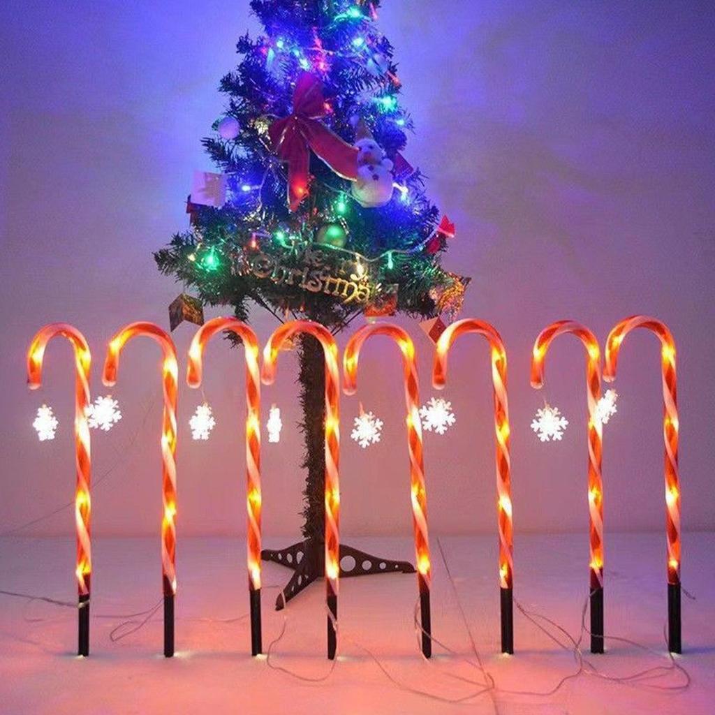 Solar Candy Cane Lights 8-Mode 1200mAh Waterproof Solar Candy Cane Lights Christmas Decor for Pathway Patio Yard Backyard Porch