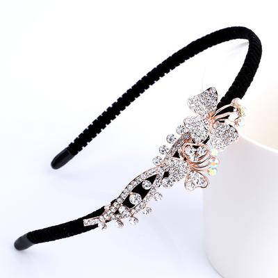 Koreanisches Strassstein-Blumen-Haarband für Damen Mädchen Haarschmuck Festival Facinator Schmuck