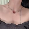 New Red Heart Patchwork Star Tassel Necklaces Women Premium Sense Sweet Cool Y2K Luxury Hundred Necklace Party Jewelry Gifts
