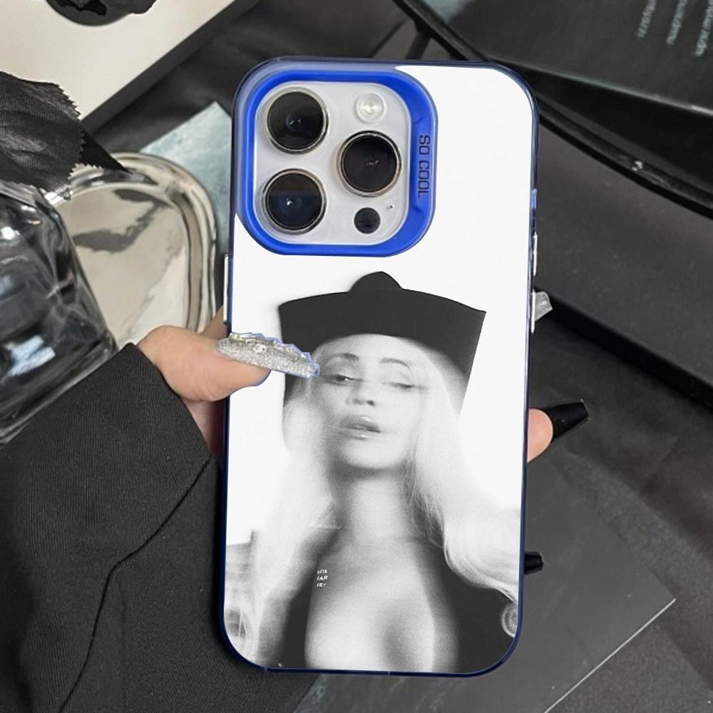

B-Beyonce Cowboy Phone Case For iPhone 16,15,14,13,12,11,Pro,Max,Plus,Mini,XS Anti Fall Blue Matte Hard Bumper iPhone11