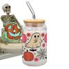 400ml Halloween Cups with Lid Straw Pumpkin Ghost Tumbler for Kids Adults Iced Coffee Halloween Party Festive Gatherings Gift