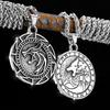 Mens Viking Wolf Pendant Necklace Stainless Steel Odin Runes Punk Rock Nordic Fashion Jewelry