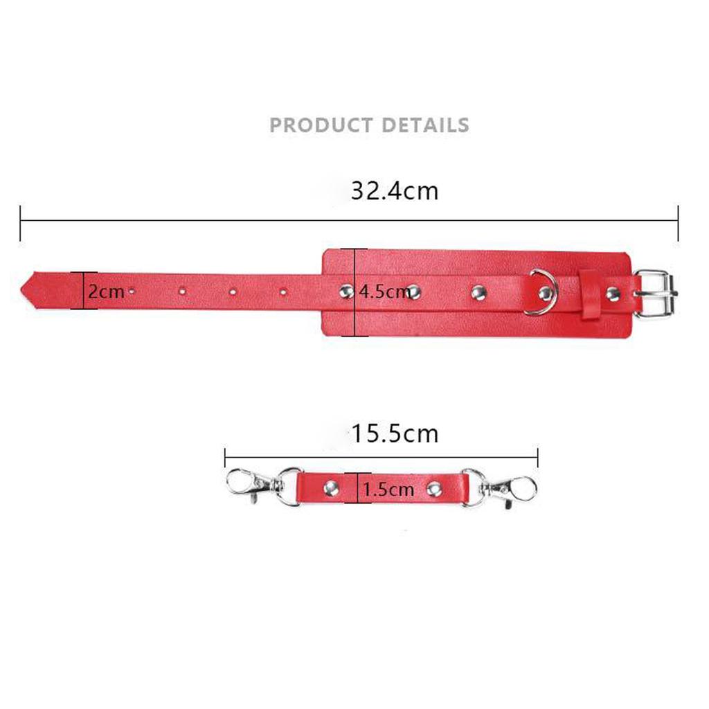 Women Leather Handcuffs Sex Bondage Handcuffs Ankle Thigh Cuffs  Kit Adjustable Waist Strap Adult SM Game Sex Toy for Couple
