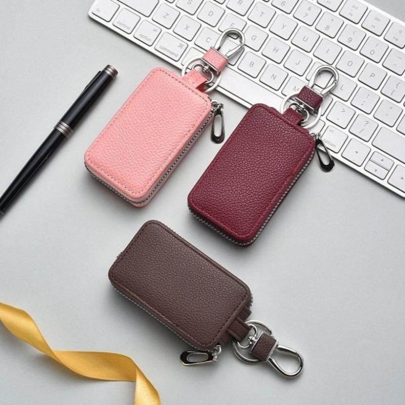 PU Leather Keychain Wallet Men Women Key Holder Organizer Pouch New Fashion Car Key Wallet Housekeeper Key Case Mini Card Bag