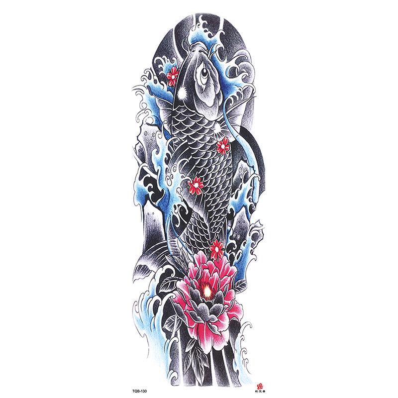 Waterdichte tattoo stickers voor de hele arm: Jezus, Maagd Maria, Kroon, Leeuw-ontwerp