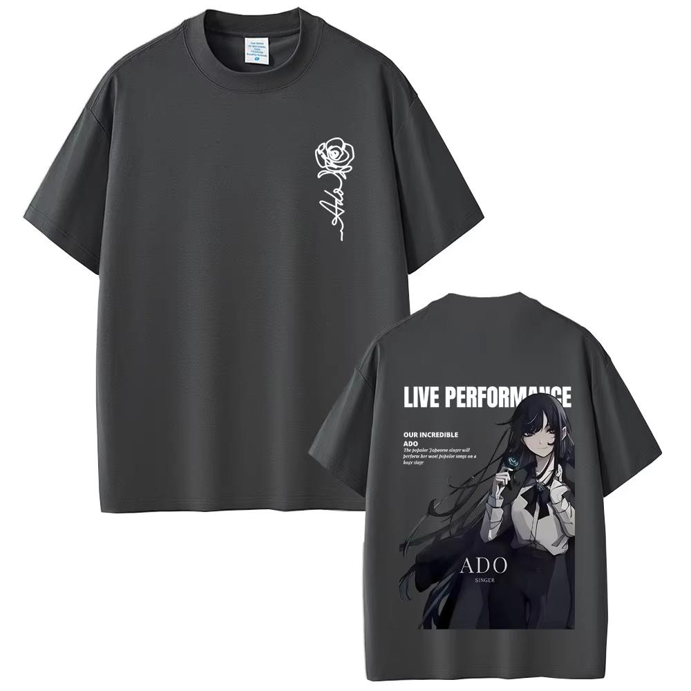 Ado Our Incredible Live Performance T-shirt Male Vintage Casual Cotton T Shirts Men Women Y2k Fashion Japanese Style Streetwear