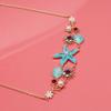 Sea Series Shell Starfish Necklace Zinc Zinc Alloy Rhinestone Pearl Starfish Beach Bracelet  Vacation