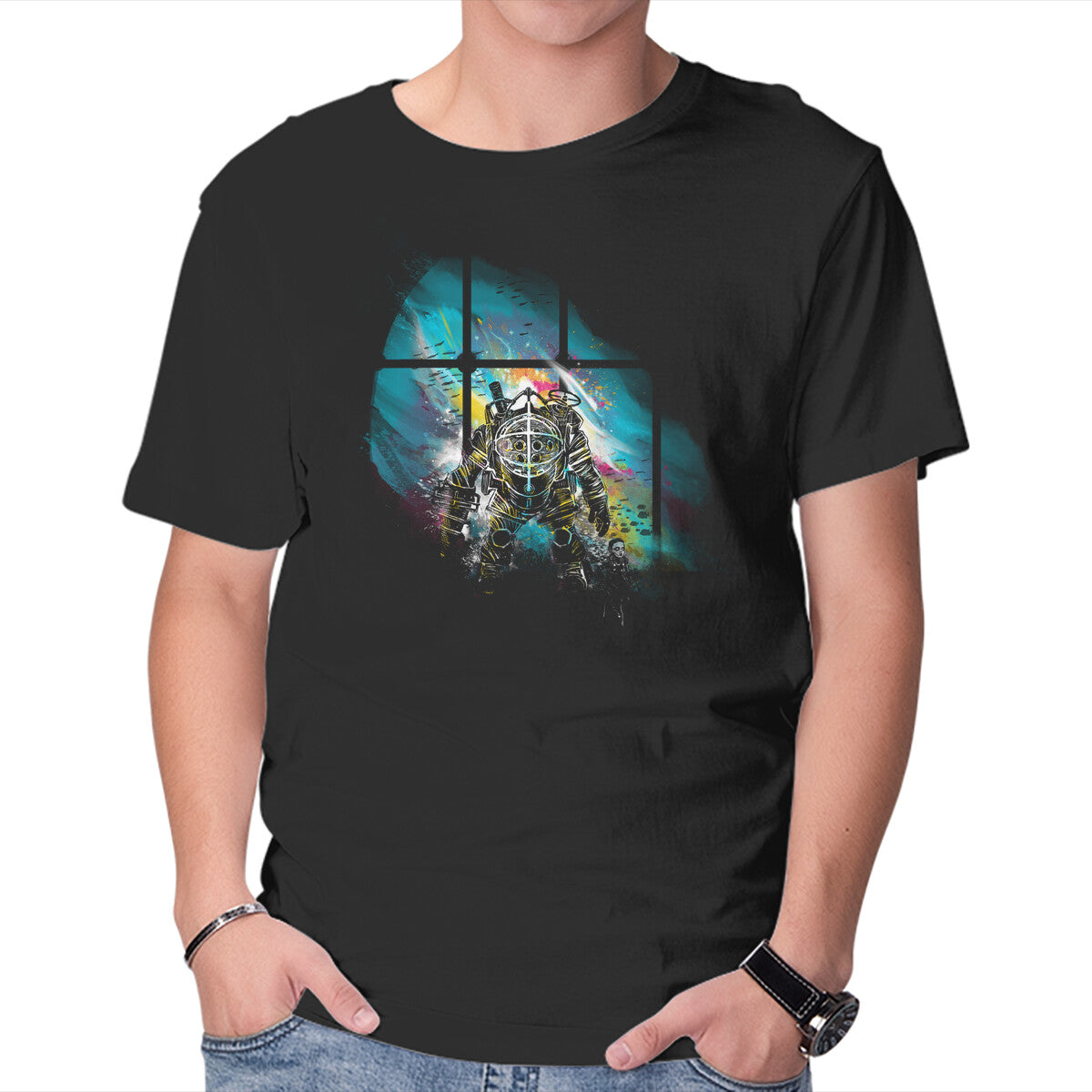 Unisex Crew Neck T-Shirt Bioshock Universe Graphic Short Sleeve Casual Tee XXXXL