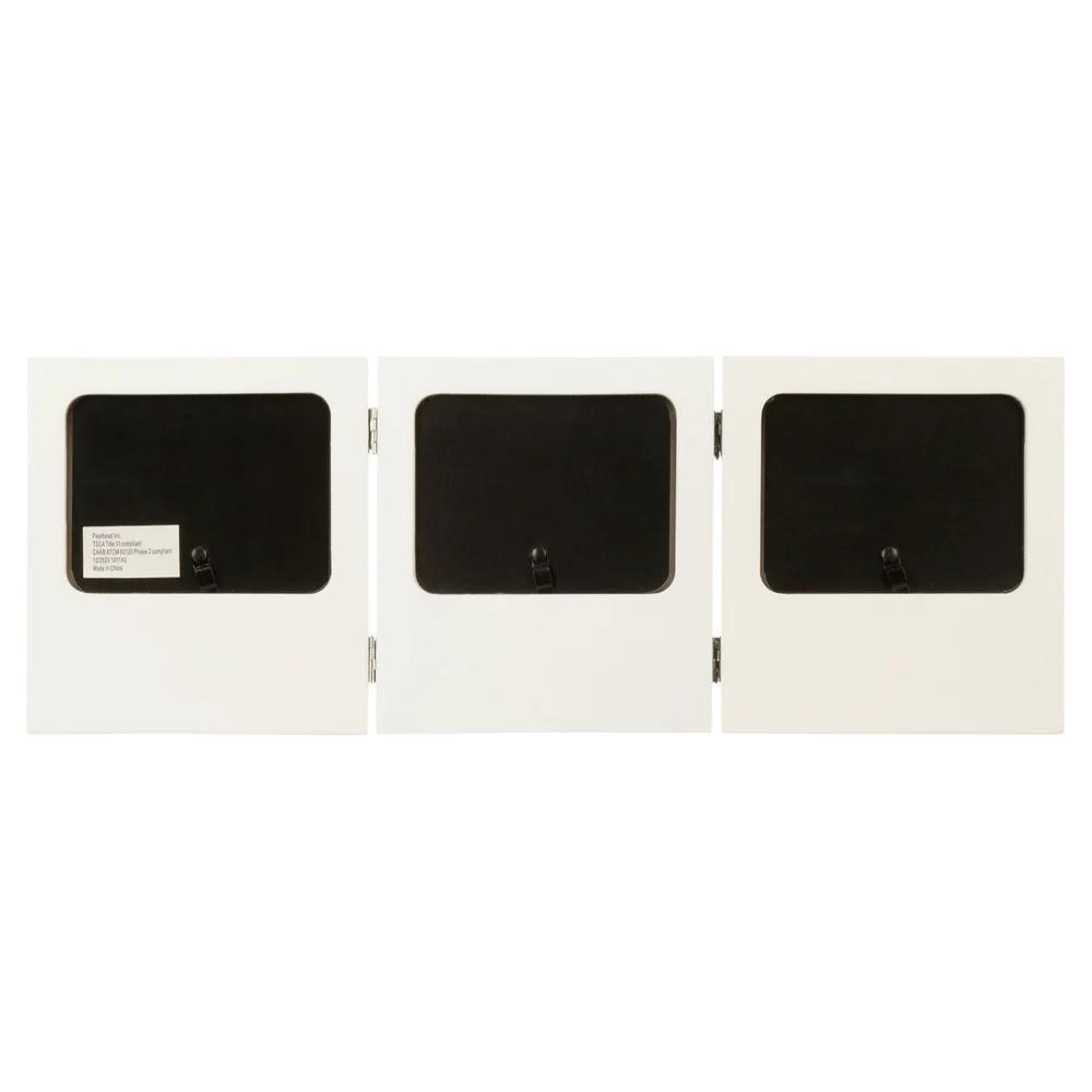 Triple Sonogram Keepsake Baby Picture Frame White Hinged Display Ultrasound Pregnancy Journey Ideal Gift Expecting Parents 3