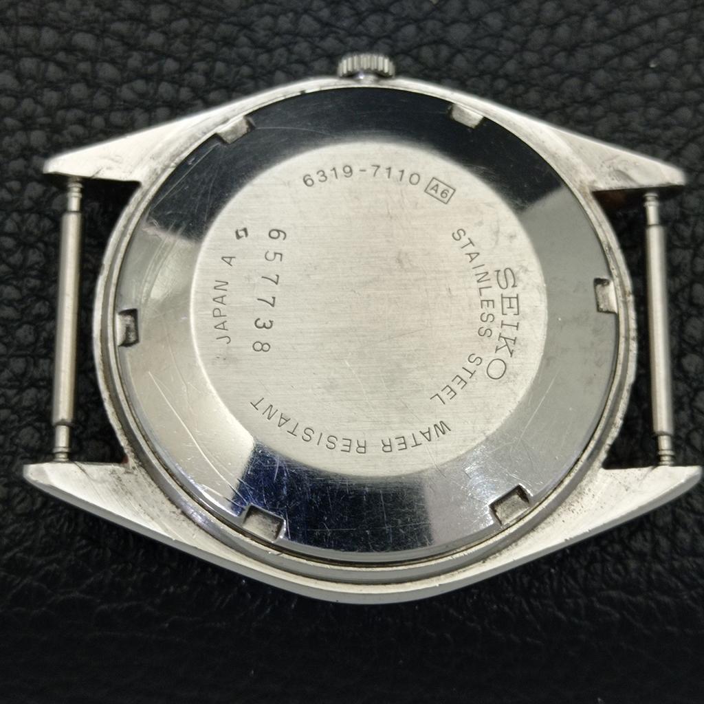 JAPAN 6349A VINTAGE SEIKO AUTOMATIC MENS GREEN COLOR DIAL WATCH a701315-5 R206a-a701315