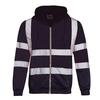 Mens Road Work High VisibilityPullover Long Sleeve Hooded Sweatshirt Tops Blouse