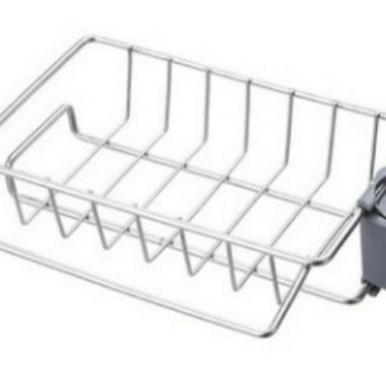Creative Stainless Steel Kitchen Faucet Rack - Single-Layer Draining and Storage Shelf for Sink and Cleaning Tools