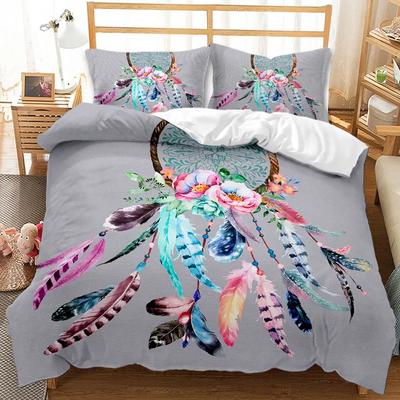 Juego de cama de 3 piezas Atrapasueños Impreso en 3D Acogedora funda nórdica Tamaño King Queen Twin Individual Regalo de cumpleaños Niño Niño Decoración de dormitorio