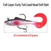 8.5cm/12g Curl Tail Soft Bait Lead Head Lure for Long Cast Artificial Fishing
